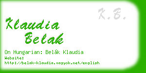 klaudia belak business card