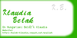 klaudia belak business card